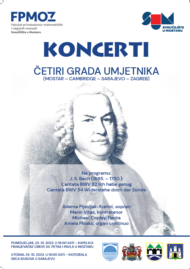 Koncerti – Četiri grada umjetnika (Mostar – Cambridge – Sarajevo – Zagreb) u Mostaru i Sarajevu