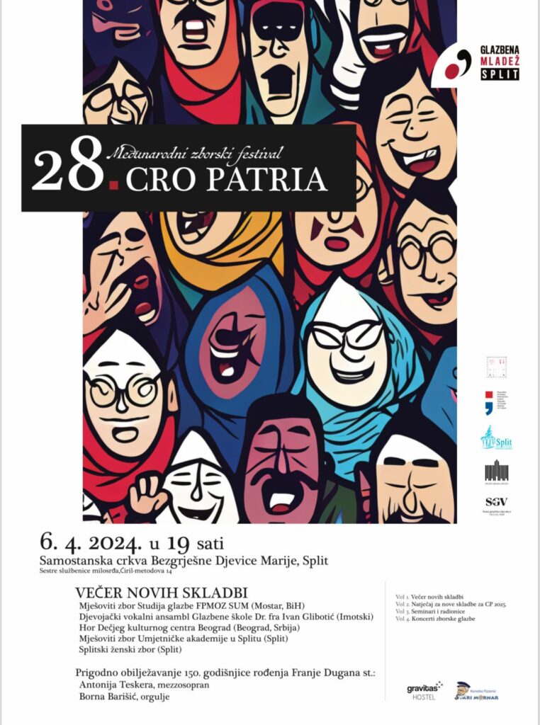 Brončana katedrala Komornom mješovitom pjevačkom zboru studija Glazbe FPMOZ SUM na 28. međunarodnom festivalu duhovne glazbe „Cro Patria“