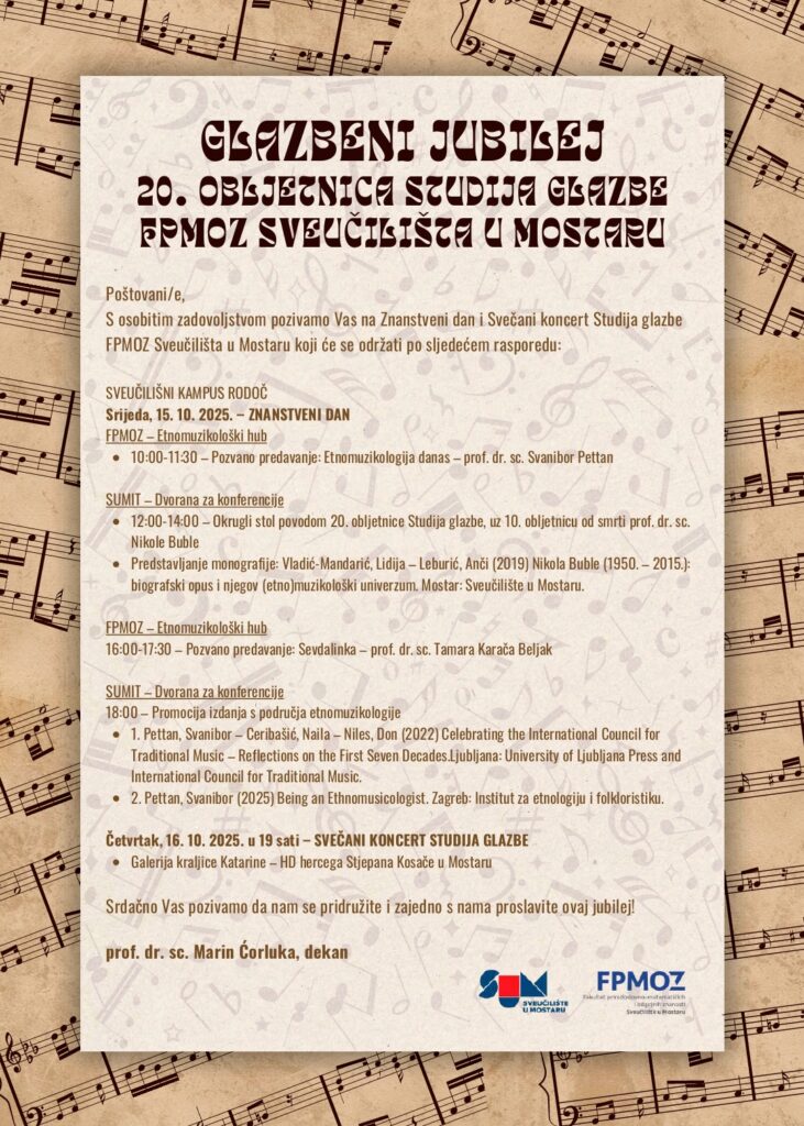 Dvadeset godina Studija glazbe Sveučilišta u Mostaru
