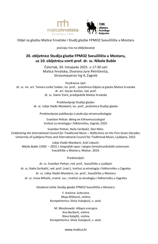 FPMOZ: Znanstveno-umjetnički dan Studija glazbe nastavlja se u Zagrebu